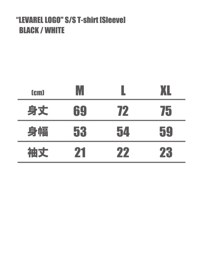 “LEVAREL LOGO" S/S T-shirt [Sleeve]　［BLACK］