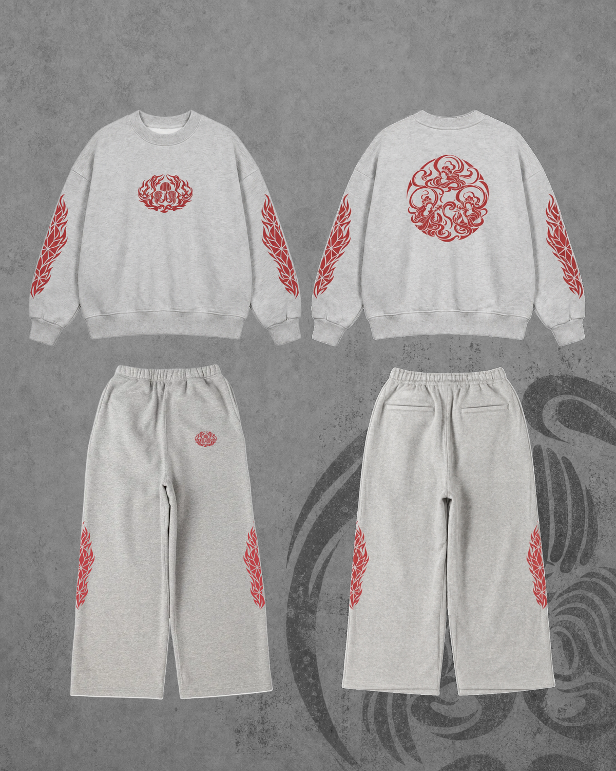 “SILENT ANGEL” Sweat Pants [GRAY]