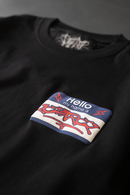 "FOAMING NAME TAG" S/S T-shirt [BLACK]