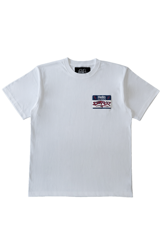 "FOAMING NAME TAG" S/S T-shirt [WHITE]