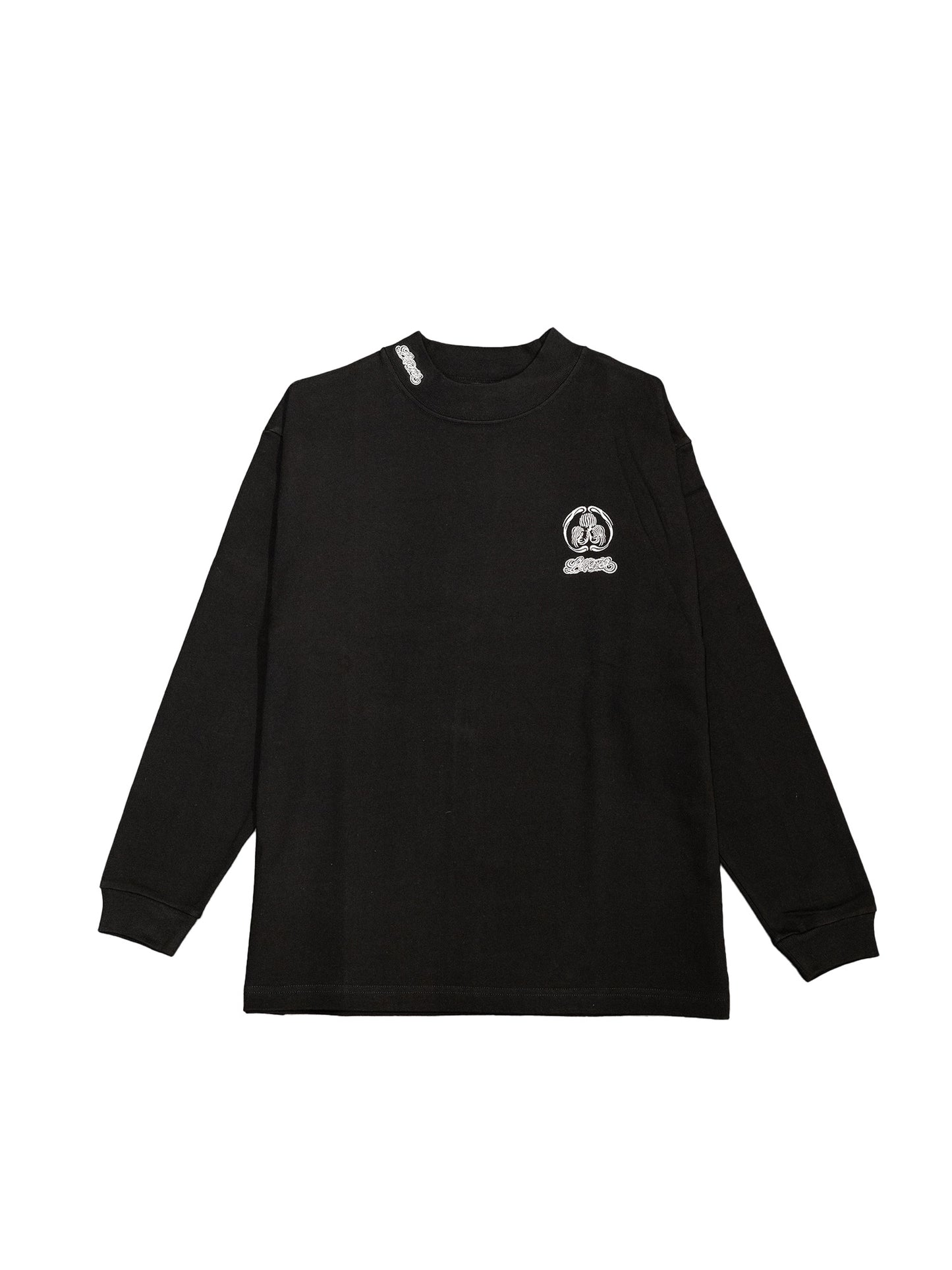 "ANGEL LOGO" MOCKNECK L/S TEE [BLACK]