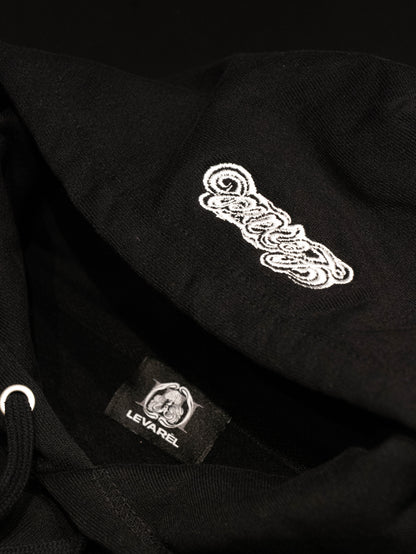 “LEVAREL LOGO" WRAP UP HOODIE [BLACK]