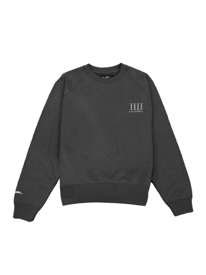 "Number Logo" Raglan sleeve Sweat shirt［MAT BLACK］