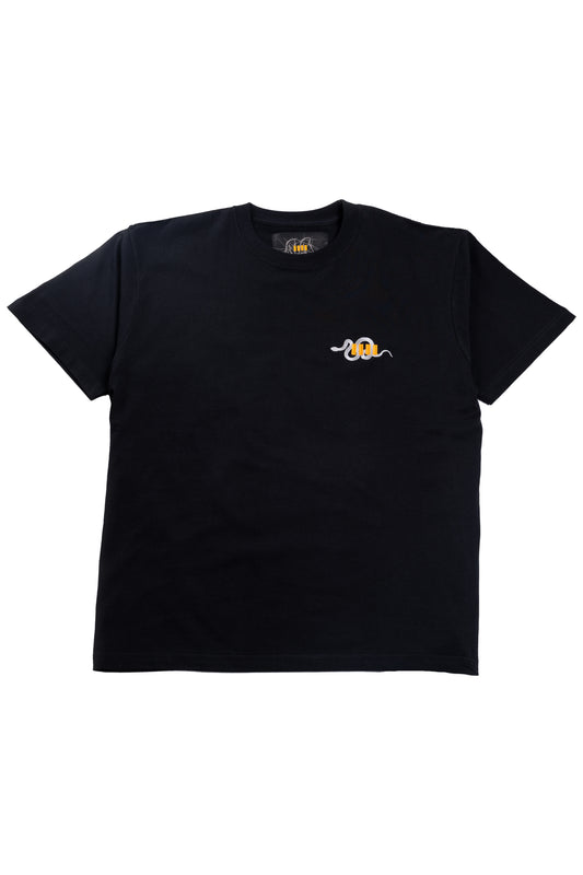 "SNAKE RECTANGLE LOGO" S/S T-shirt [BLACK]